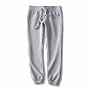Aeropostale Gray Track Pants with Blue Logo